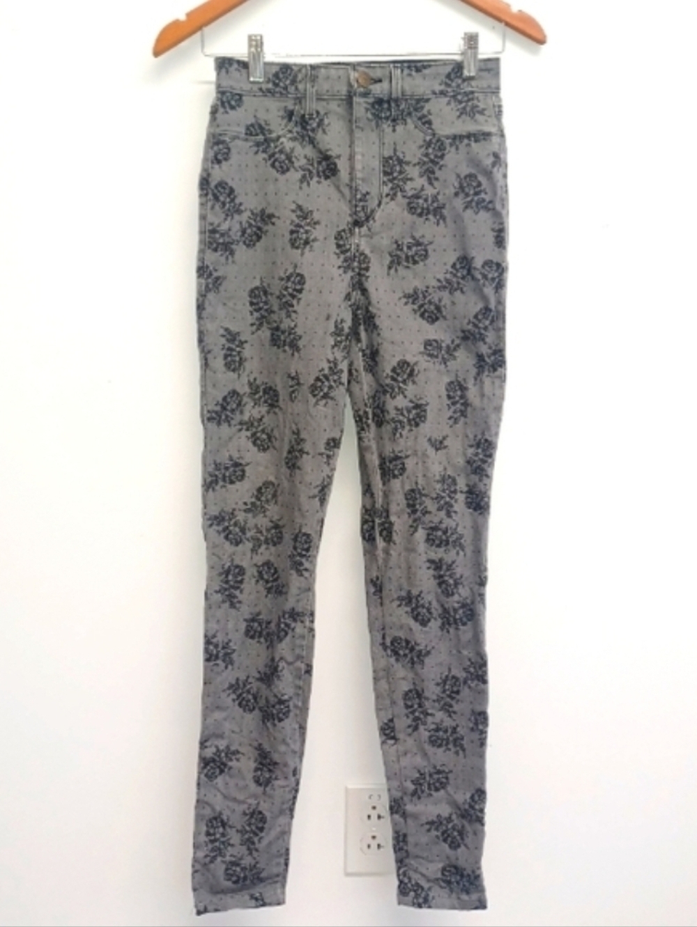 Guess Floral Print Skinny Jeans